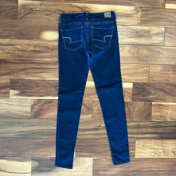 American Eagle Super Stretch Dark Denjm Jeggings size 4 Long - Picture 3 of 5